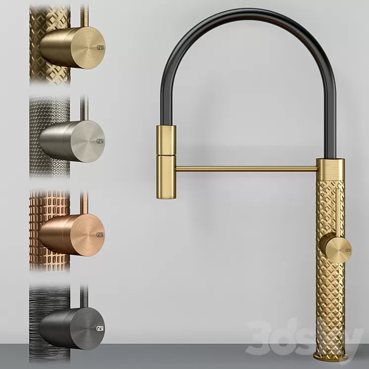 Gessi 316 Collection Kitchen Faucet Set 3D Model
