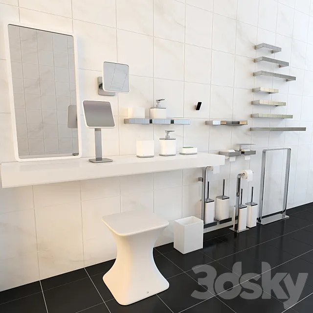 Gessi _ iSpa accessories 3D Model Gessi _ iSpa accessories 3D Model