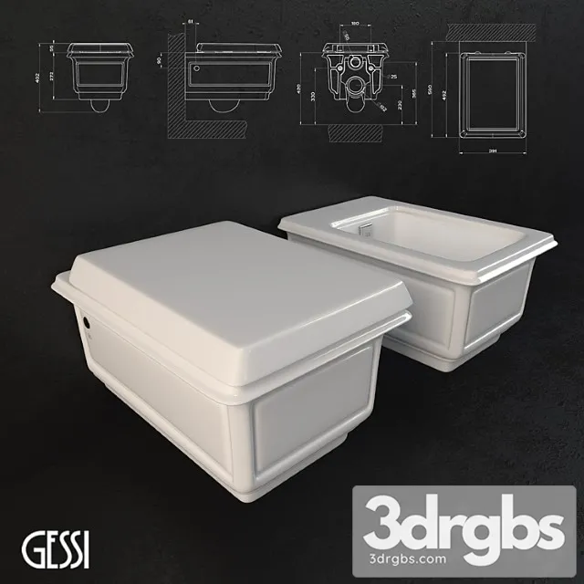 Gessi Eleganza Sanitaryware 3D Model Download