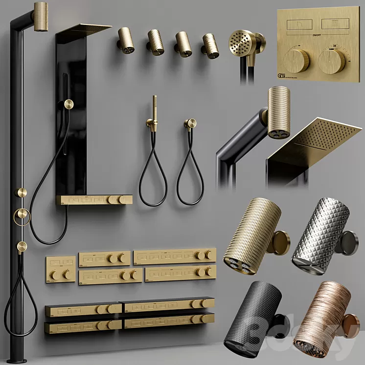 Gessi Hi-Fi and spotwater faucet collection 3D Model
