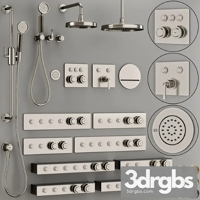 Gessi Hi Fi Eclectic Bathroom Faucet Set 3D Model Download