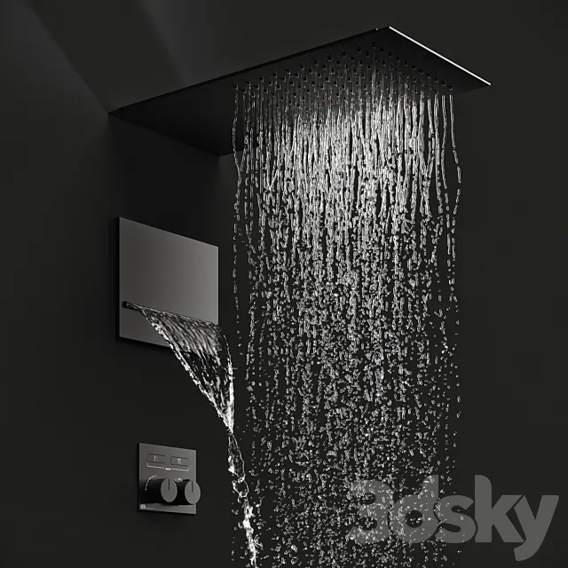 Gessi Hi-Fi Shower System 3DModel