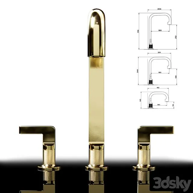 Gessi inciso basin mixer 3D Model