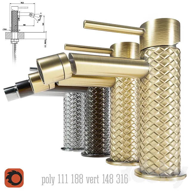 Gessi intreccio 3D Model