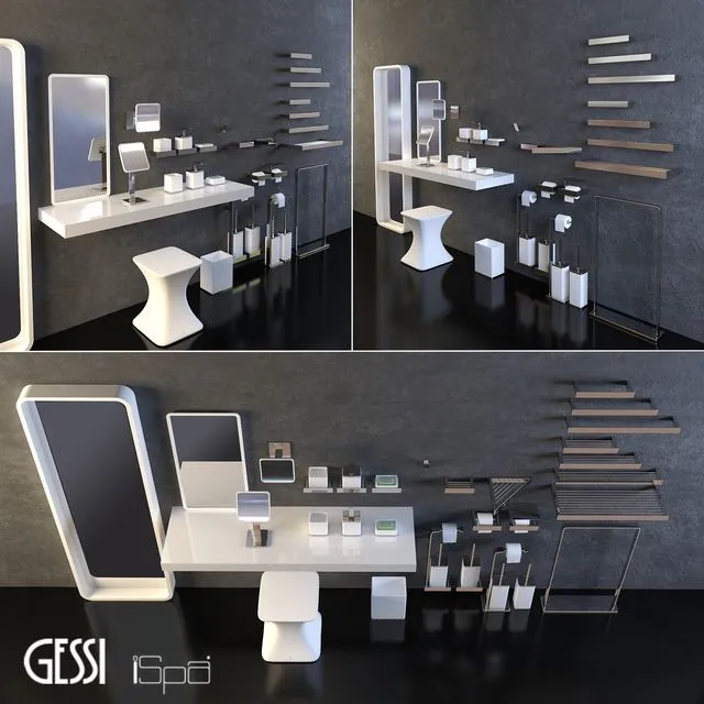 Gessi iSpa accessories 3D Model Gessi iSpa accessories 3D Model