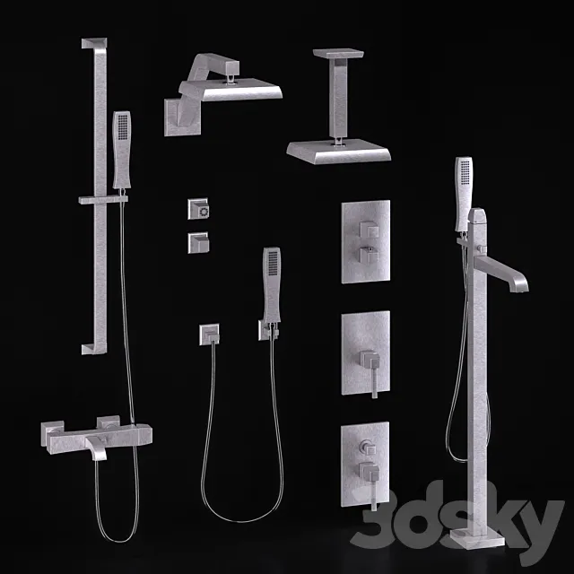 Gessi Mimi faucets for shower and bath 3DModel