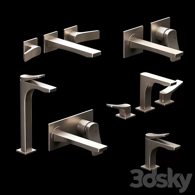 Gessi Rilievo faucets for sinks and washbasins 3D Model