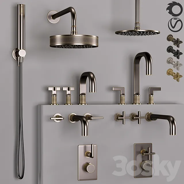 Gessi_bathroom_inciso_faucet_set 1 3DModel