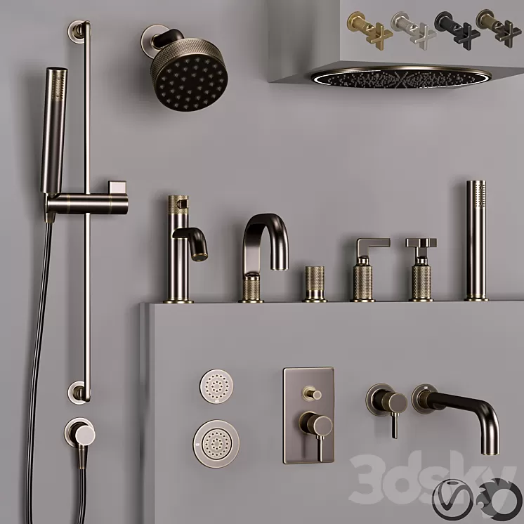 Gessi_bathroom_inciso_faucet_set 2 3D Model