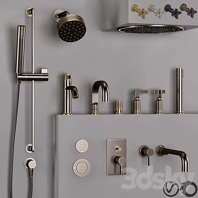 Gessi_bathroom_inciso_faucet_set 2 3DModel