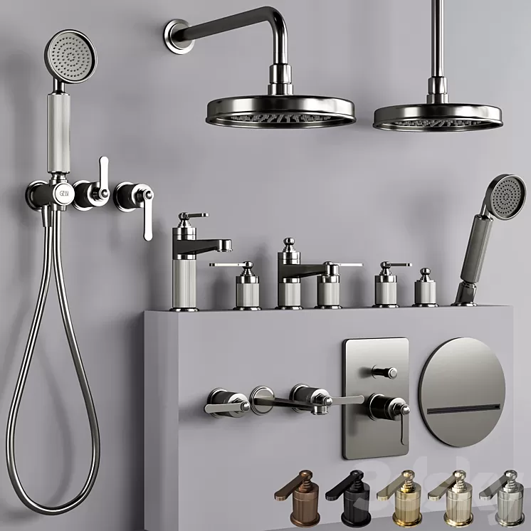 GESSI_VENTI_20_Bathroom_faucet_set_1 3D Model