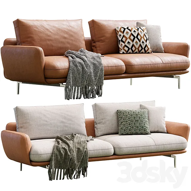 Get Back Sofa Poltrona Frau 3D Model Get Back Sofa Poltrona Frau 3D Model