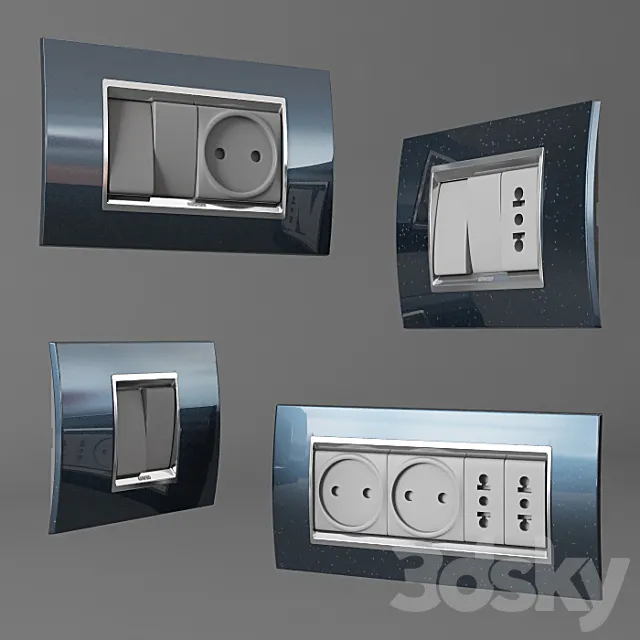 Gewiss Lux Titanium 3DModel Gewiss Lux Titanium 3DModel