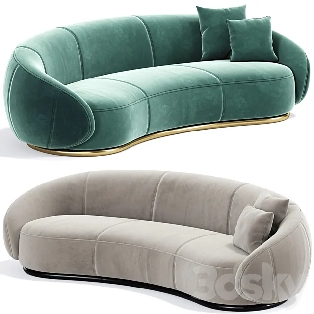 Ghidini long curved sofa 3D Model Ghidini long curved sofa 3D Model