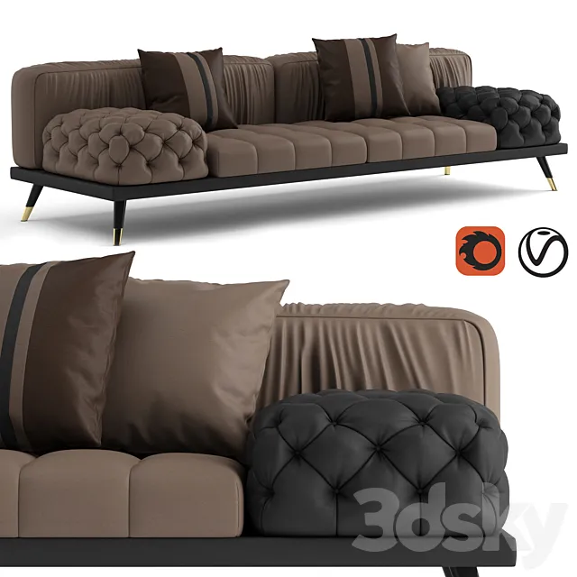 Gianfranco Ferre Highlander sofa 3D Model