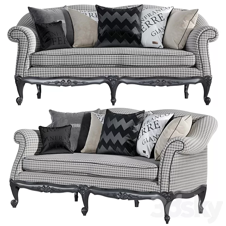 Gianfranco Ferre Home 2 seats NASHVILLE 3D Model Free Download