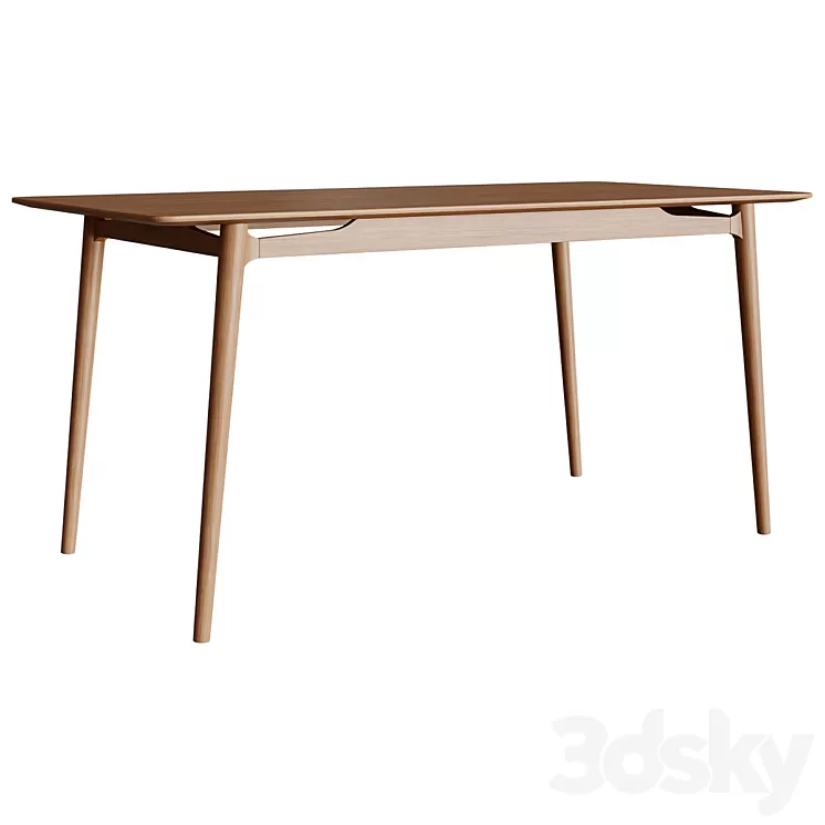 Giano Dining Table Oak 3D Model Free Download Giano Dining Table Oak 3D Model Free Download