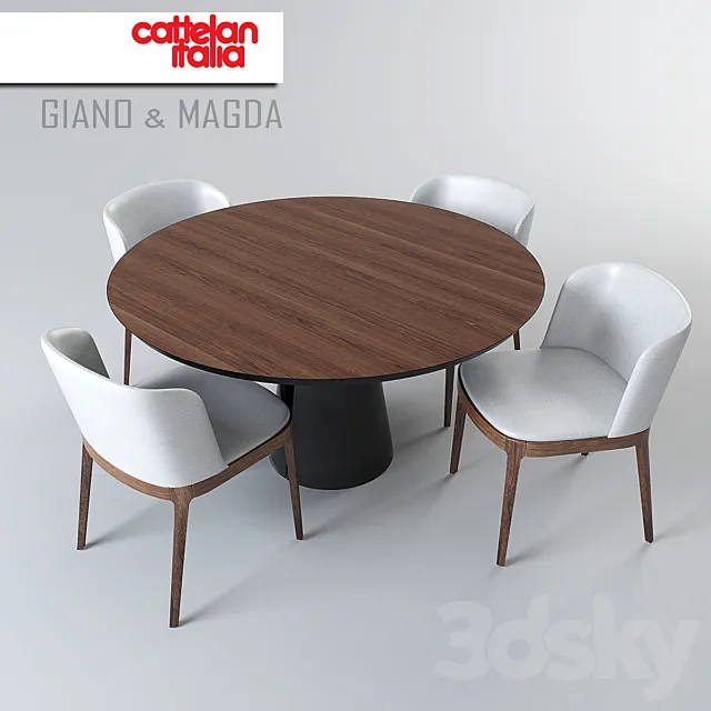 GIANO table and chair MAGDA 3DModel GIANO table and chair MAGDA 3DModel