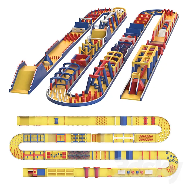 Giant obstacle course Miss Muddy 3DModel