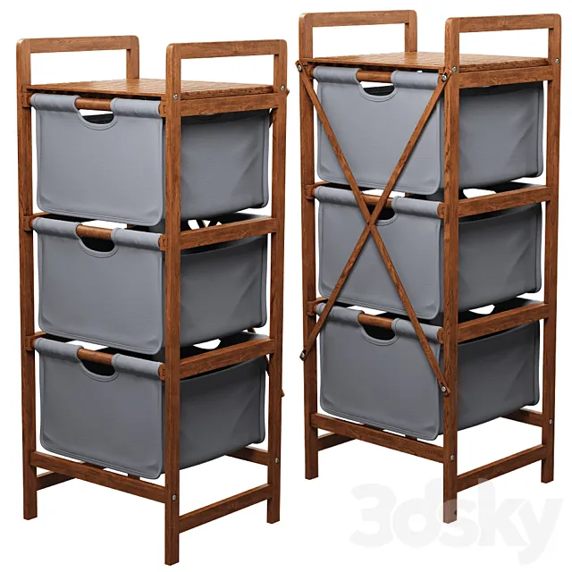 Giantex 3 drawer Bamboo Storage Shelf Dresser 3DModel Giantex 3 drawer Bamboo Storage Shelf Dresser 3DModel