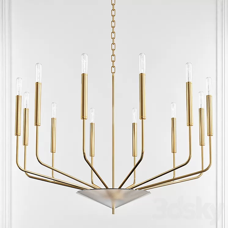 Gideon 14-Light Candle Style Classic 3D Model Gideon 14-Light Candle Style Classic 3D Model