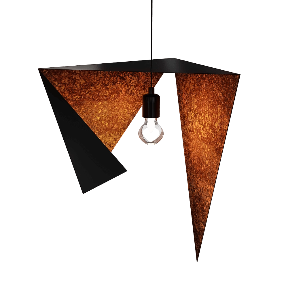Gie El  – Pendant lamp Duo Bird I black-rusty LGH0640 3D Model