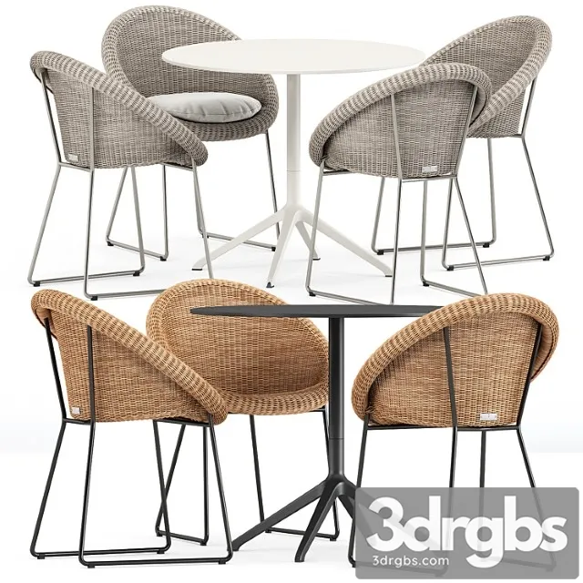 Gigi Ii Armchair By Janus Et Cie And Elephant Round Table By Kristalia 3D Model Download