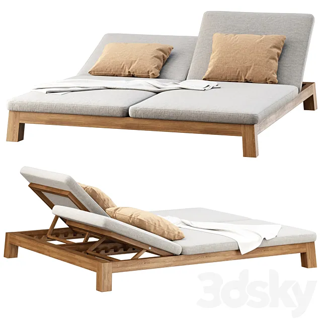 GIJS Double Sun lounger by Piet Boon 3D Model GIJS Double Sun lounger by Piet Boon 3D Model
