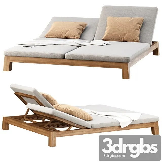 Gijs Double Sun Lounger By Piet Boon Dvoinoi Shezlong 3D Model Download