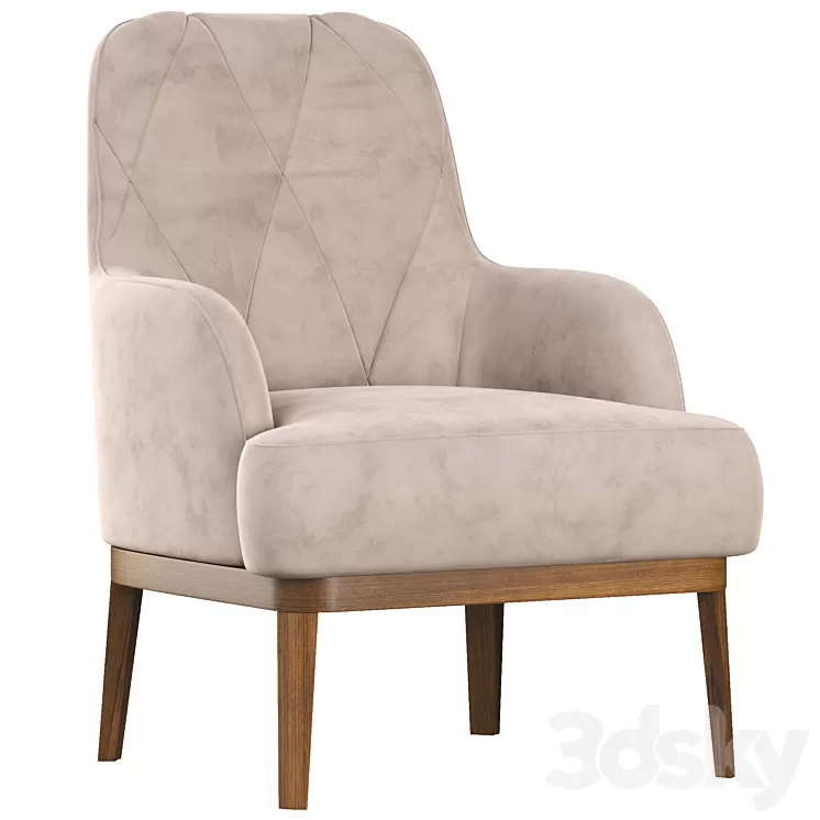 Gill Arm Chair 3D Model Gill Arm Chair 3D Model