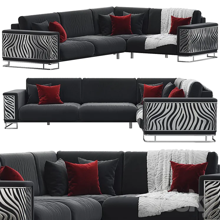 Gilletti Full Corner Sofa 3D Model Free Download