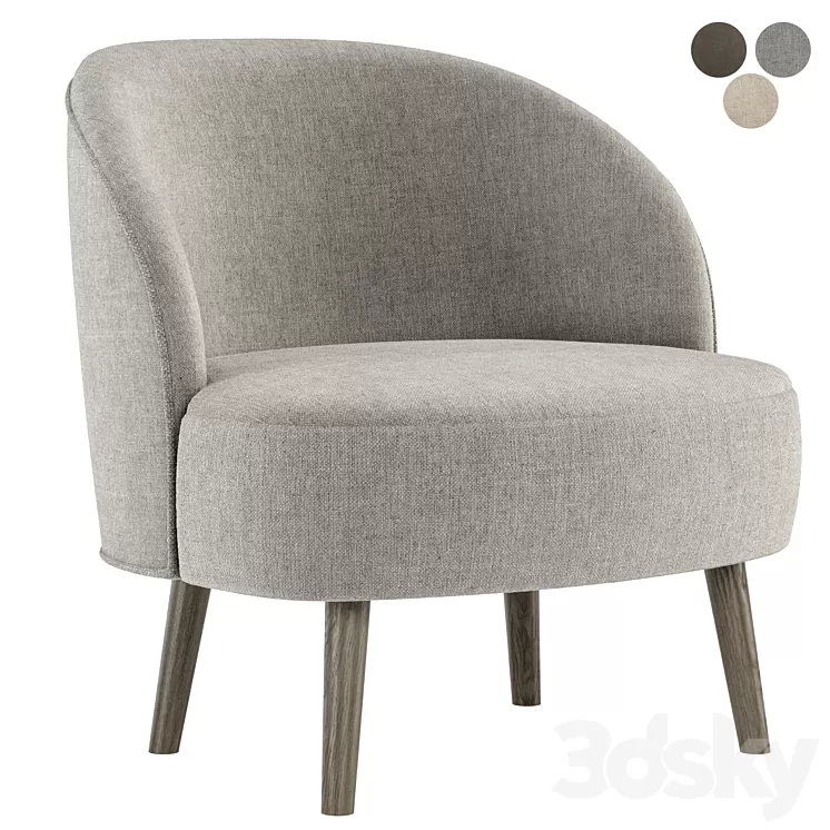 Ginger easy chair by Tirolo 3D Model Ginger easy chair by Tirolo 3D Model