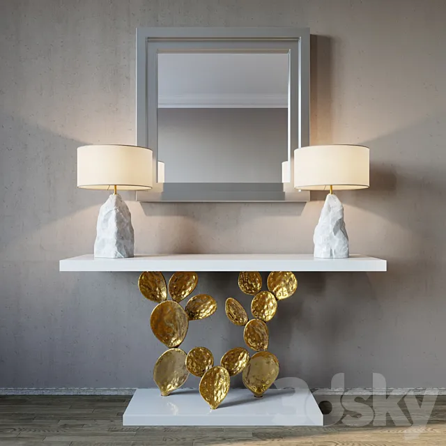 Ginger & Jagger Cactus console and Pico lamp 3DModel Ginger & Jagger Cactus console and Pico lamp 3DModel