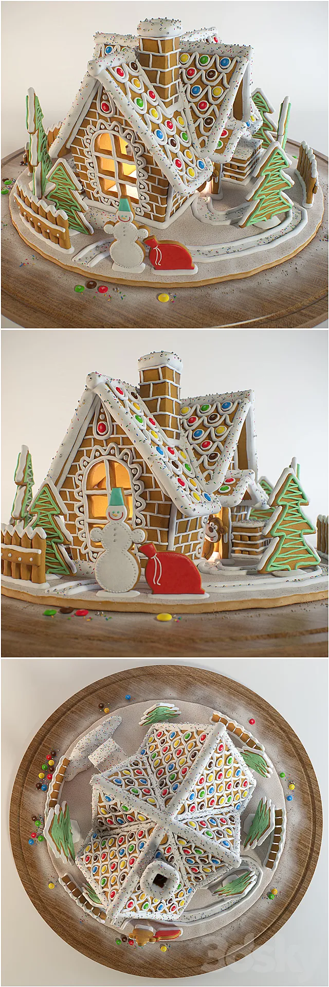 Gingerbread house 3D Model