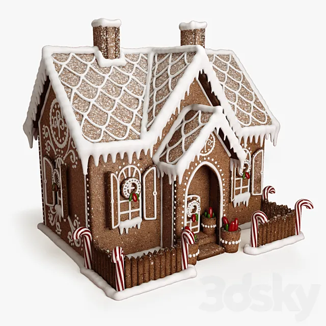 Gingerbread house 3D Model