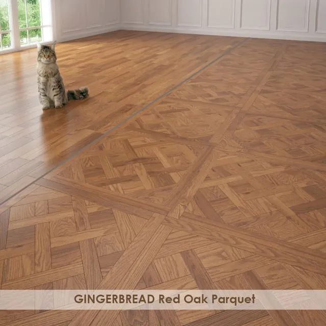 GINGERBREAD Red Oak Parquet Versailles 3D Model GINGERBREAD Red Oak Parquet Versailles 3D Model