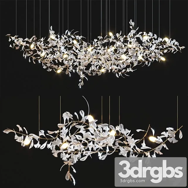 Gingko chandelier collection 3D Model Download