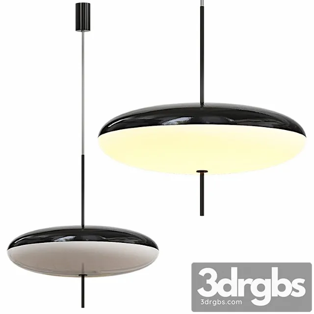 Gino Sarfatti Model No 2065 Ceiling Light In Black And White 1 3D Model Download