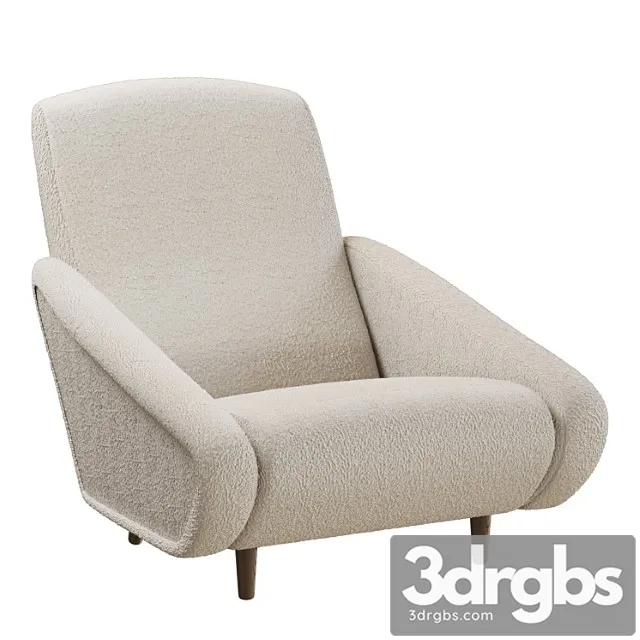 Gio Ponti 807 Style Pair Of Armchairs In Wool 3D Model Download Gio Ponti 807 Style Pair Of Armchairs In Wool 3D Model Download