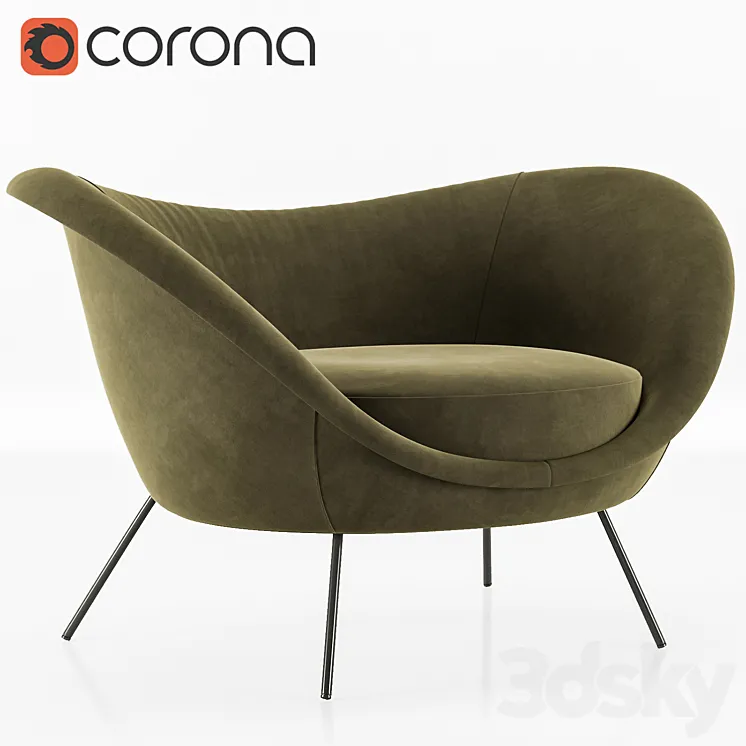 Gio ponti armchair 3D Model Free Download