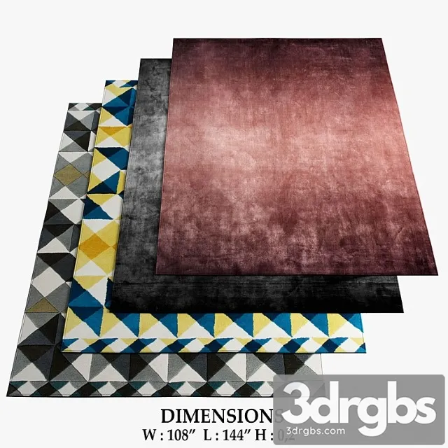 Giopagani and gan rugs 489 3D Model Download