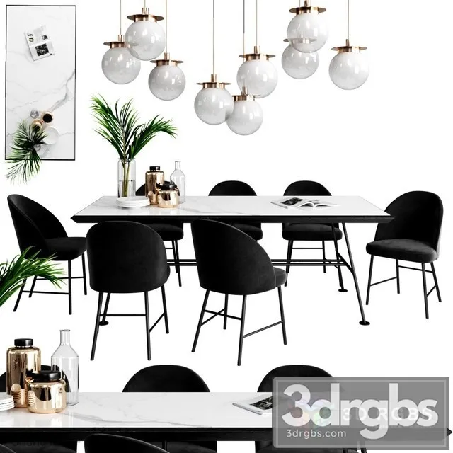 Giopagani Chair Avec Moi Table Absinthe 3D Model Download