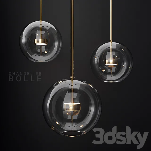 Giopato & Coombes Bolle 1 Bubble CLEAR _ GOLD 3D Model