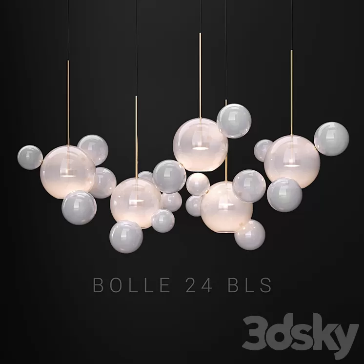 Giopato & Coombes Bolle 24 Bubble 2 Frost/gold 3D Model Giopato & Coombes Bolle 24 Bubble 2 Frost/gold 3D Model