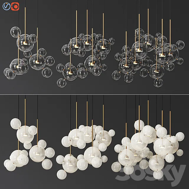 Giopato & Coombes Bolle Circular 14 & 24 & 34 Bubbles Set 3D Model Giopato & Coombes Bolle Circular 14 & 24 & 34 Bubbles Set 3D Model
