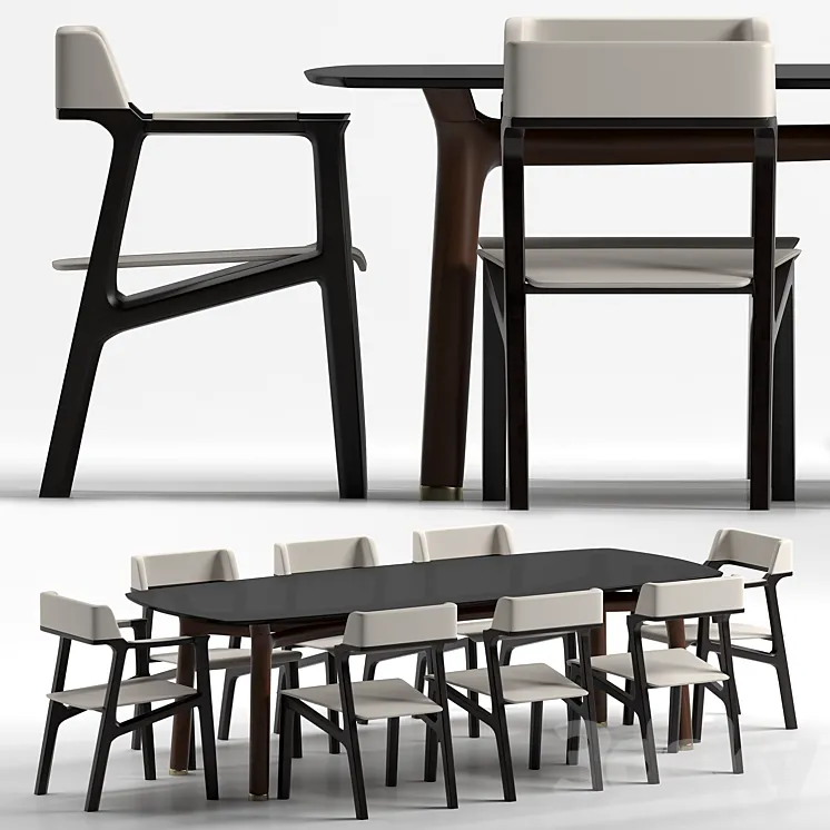 Giorgetti Alexa & table Memos 3D Model Free Download