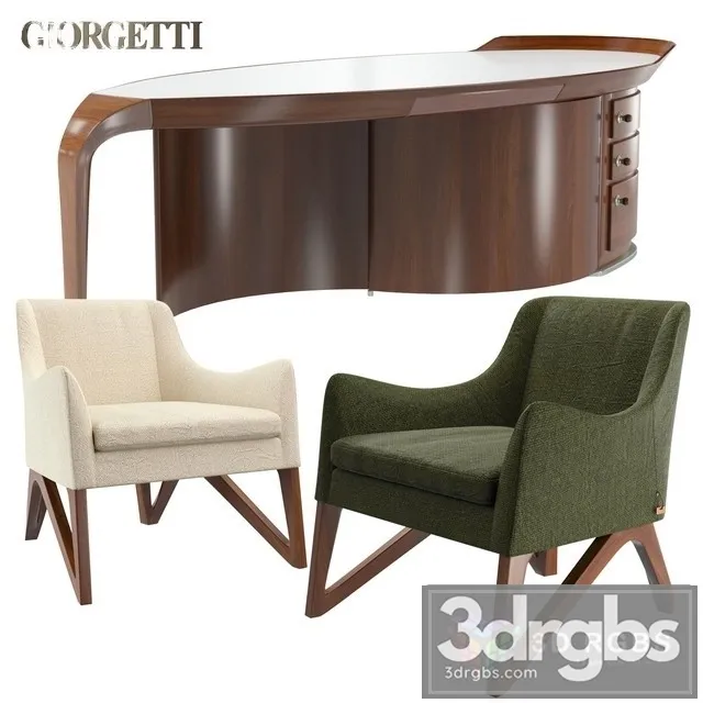 Giorgetti Dressing Table 3D Model Download