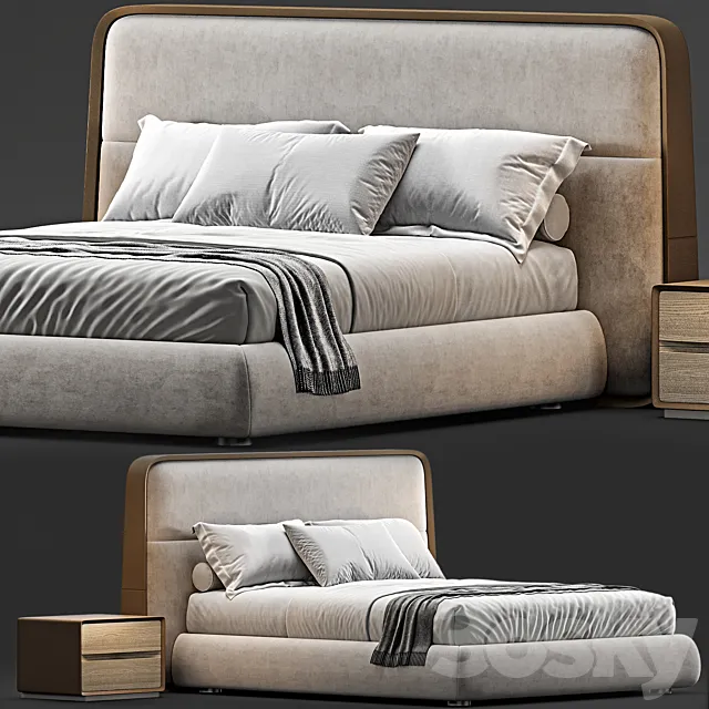Giorgetti frame bed _ 59201 3DModel Giorgetti frame bed _ 59201 3DModel