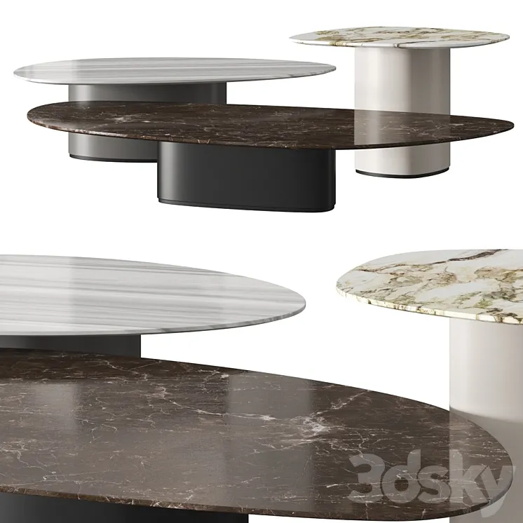 Giorgetti Galet Coffee Tables 3D Model Free Download