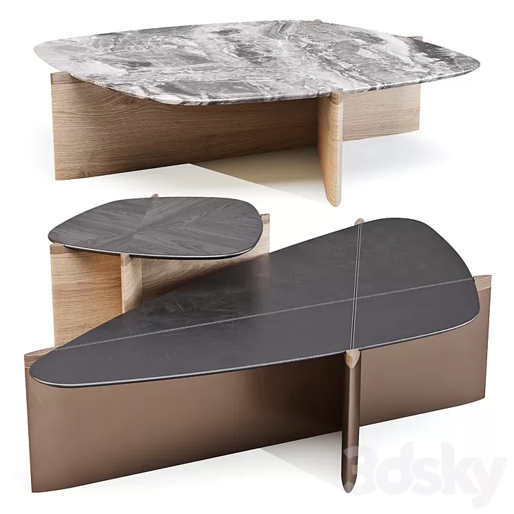 Giorgetti: Griffe – Coffee and Side Tables 3D Model Giorgetti: Griffe – Coffee and Side Tables 3D Model